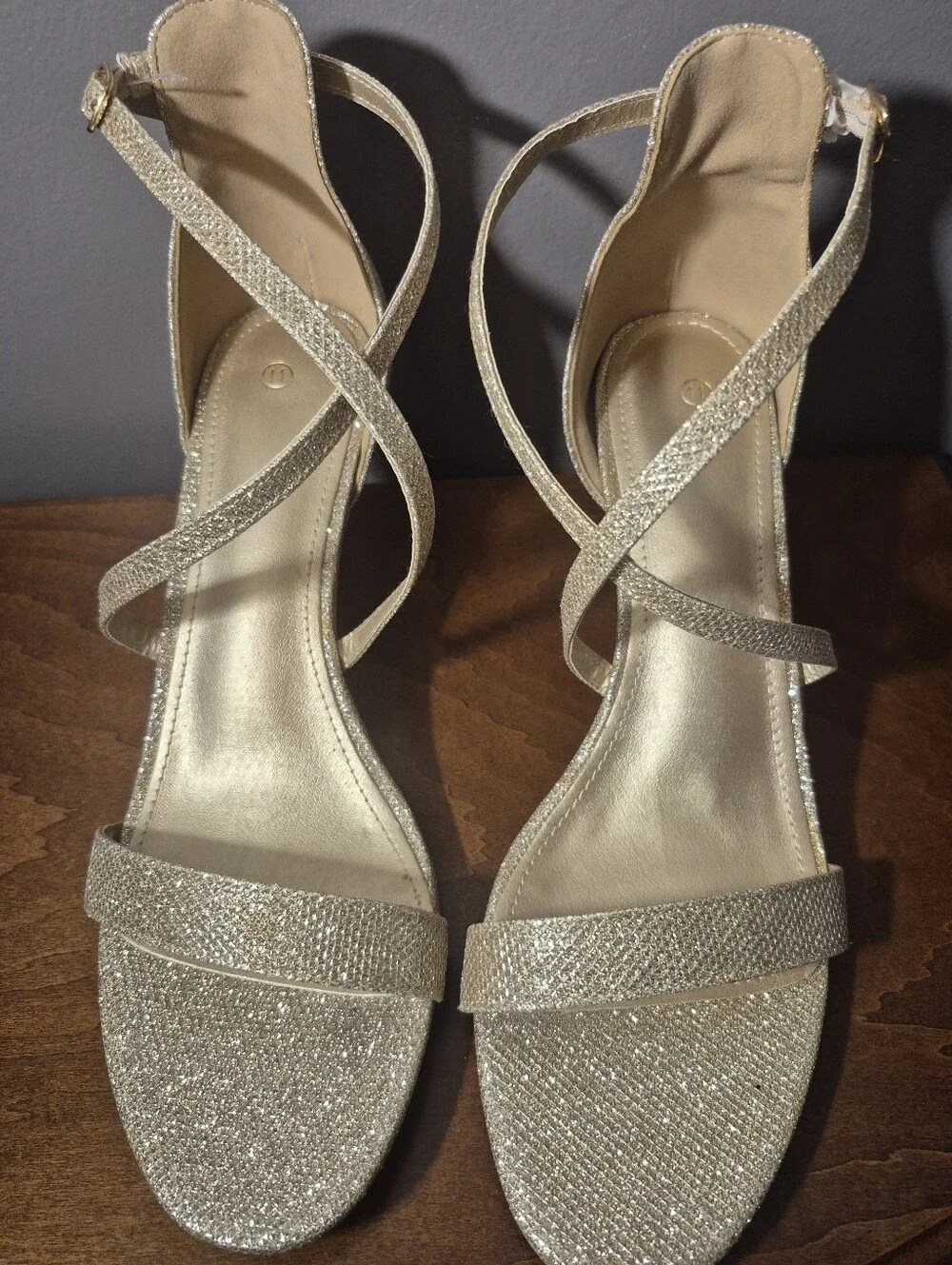 Strappy Metallic Gold Women's Dress Sandals
